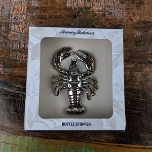 New! Tommy Bahama Silver Lobster Bottle Stopper